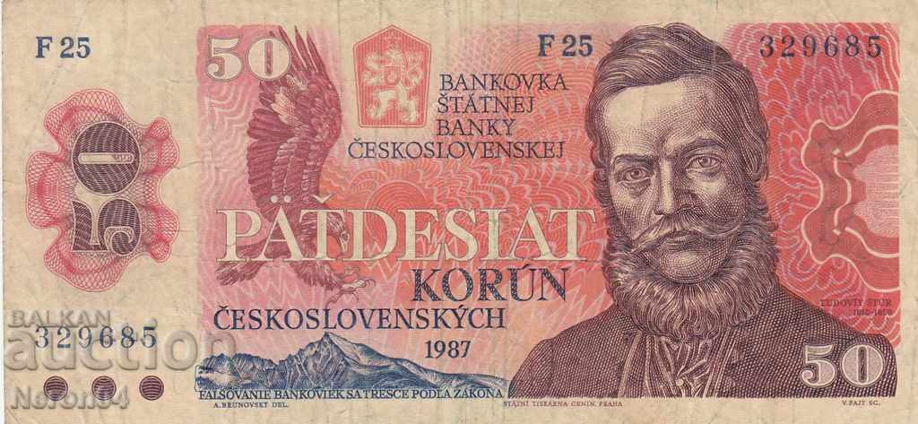 50 kroner 1987, Czechoslovakia