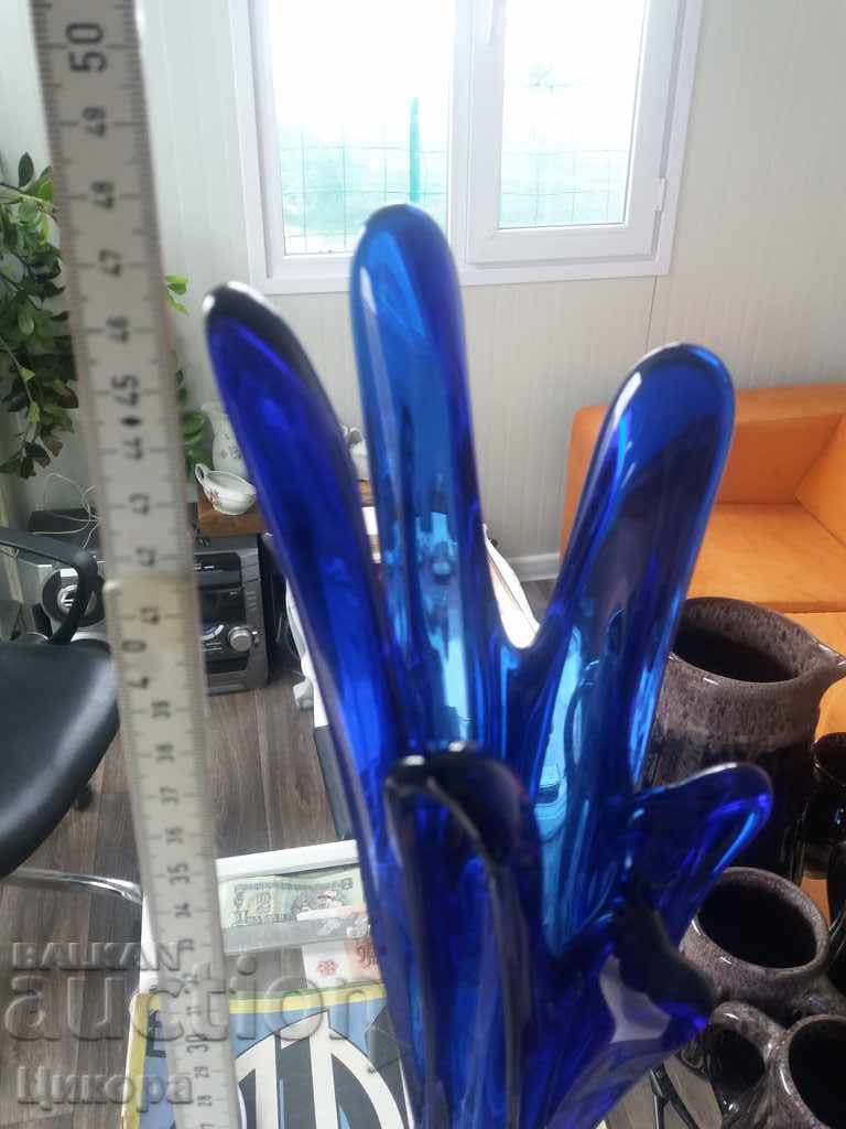 BLUE GLASS VASE BLUE GLASS CRYSTAL with price 120.00 BGN | € 61.36 BLUE GLASS VASE BLUE GLASS CRYSTAL with price 120.00 BGN | € 61.36