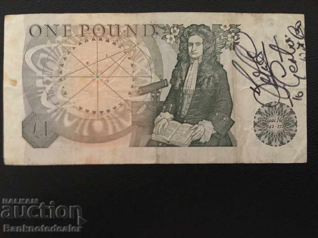 England 1 Pound 1978 J.B. Pick 377a Ref 3128 with price 3.00 BGN | € 1.53