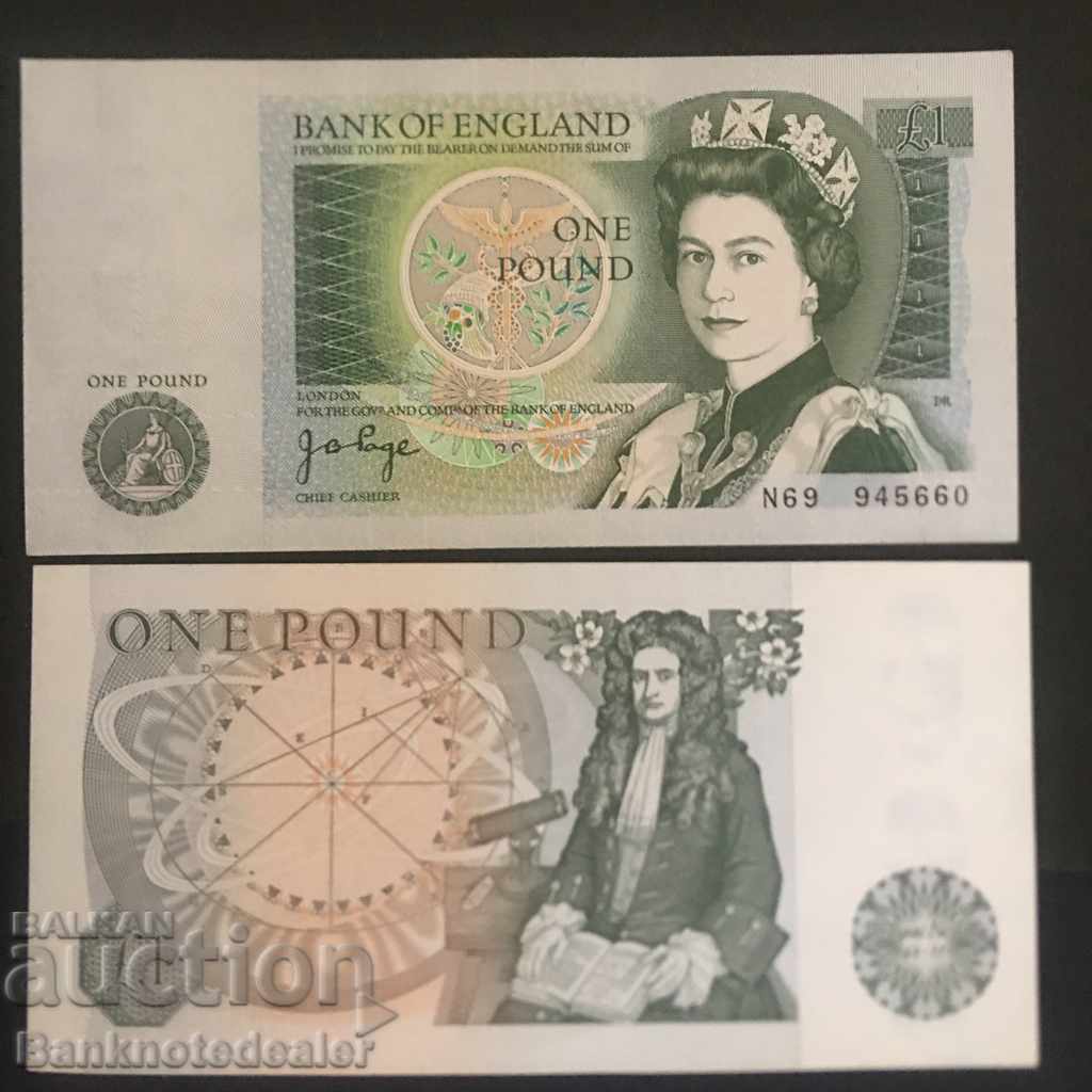 England 1 Pound 1978 J.B. Page Pick 377a Ref 5660 Unc