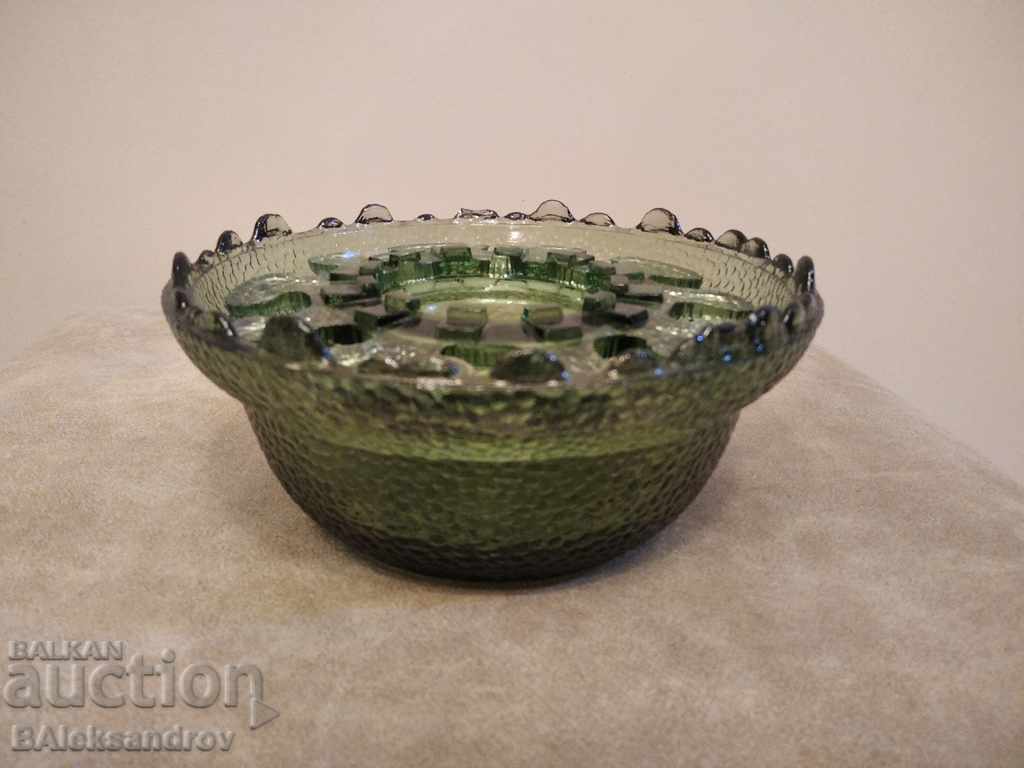 Old beautiful glass candle and flower stand with price 8.00 BGN | € 4.09 Old beautiful glass candle and flower stand with price 8.00 BGN | € 4.09