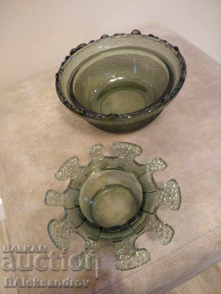 Delivery of Old beautiful glass candle and flower stand Delivery of Old beautiful glass candle and flower stand