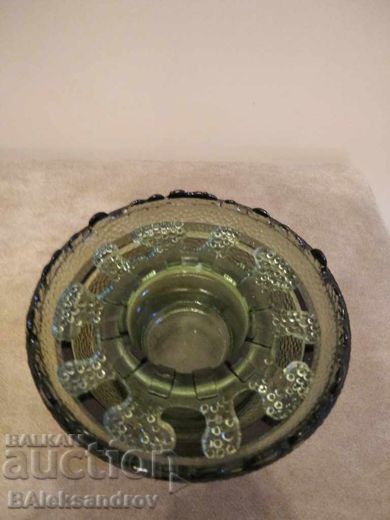 Old beautiful glass candle and flower stand - 5 Old beautiful glass candle and flower stand - 5