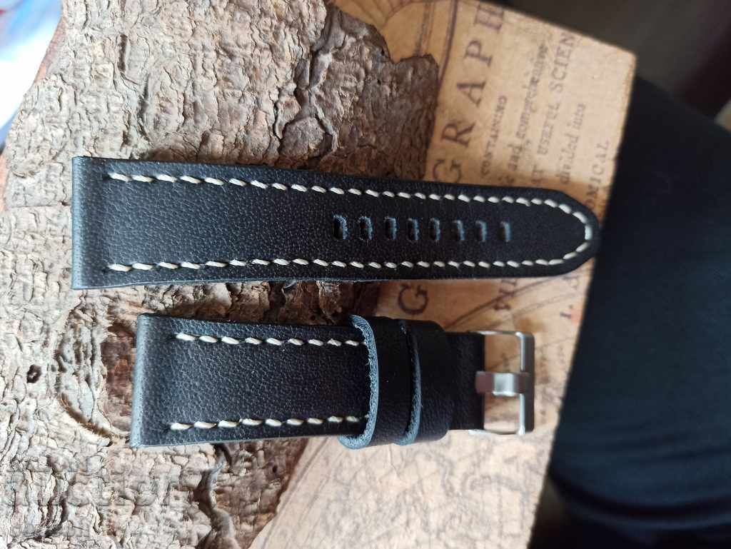 Auction Leather watch strap 24mm Genuine leather by hand 797 Auction Leather watch strap 24mm Genuine leather by hand 797