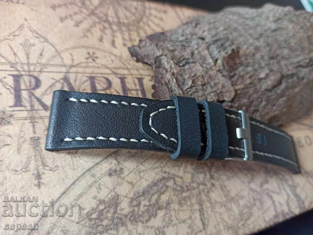 Delivery of Leather watch strap 24mm Genuine leather by hand 797 Delivery of Leather watch strap 24mm Genuine leather by hand 797