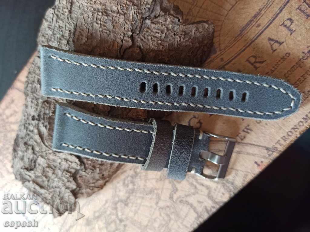 Auction Leather watch strap 24mm Genuine leather by hand 796 Auction Leather watch strap 24mm Genuine leather by hand 796