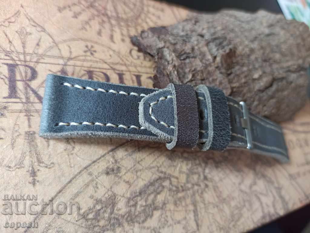 Delivery of Leather watch strap 24mm Genuine leather by hand 796 Delivery of Leather watch strap 24mm Genuine leather by hand 796