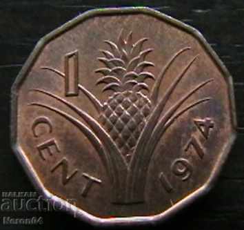 1 cent 1974, Swaziland
