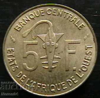 5 franci 1978, Statele Africii de Vest