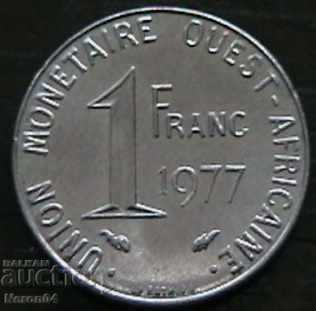 1 φράγκο 1977, κράτη της Δυτικής Αφρικής
