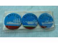 Set of 3 badges - Radetsky National Steamship Museum
