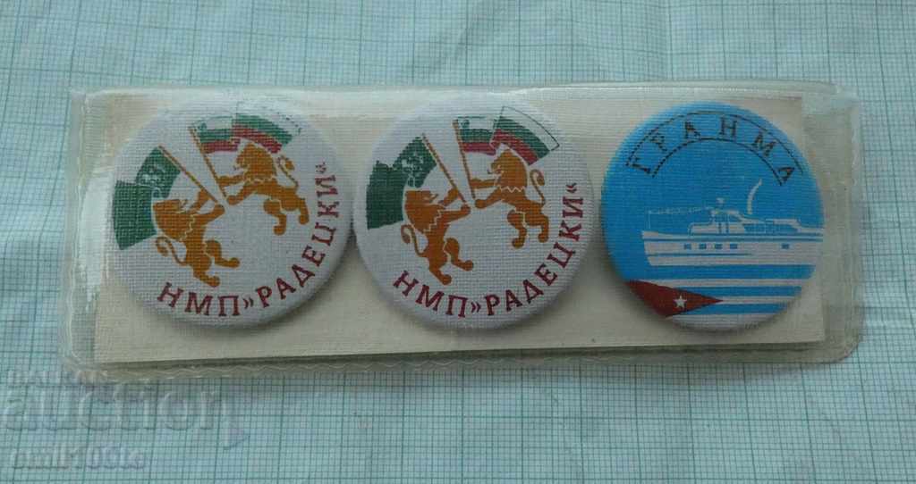 Set of 3 badges - Radetsky National Steamship Museum
