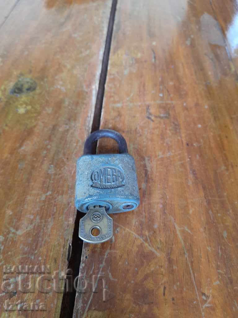 Old padlock Omega