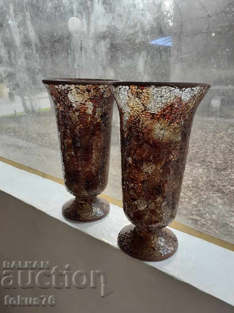 Two great large vases glass mosaic Uniques with price 320.00 BGN | € 163.61 Two great large vases glass mosaic Uniques with price 320.00 BGN | € 163.61