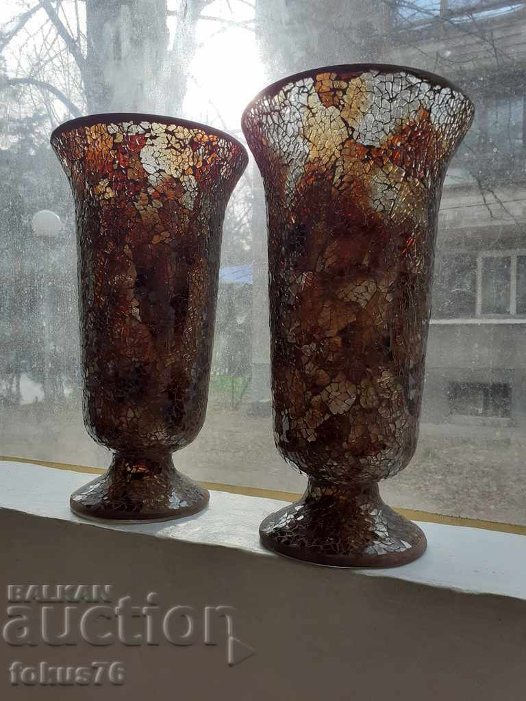 Two great large vases glass mosaic Uniques - 5 Two great large vases glass mosaic Uniques - 5