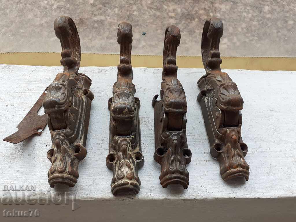 Old cast iron baroque reamers window fittings