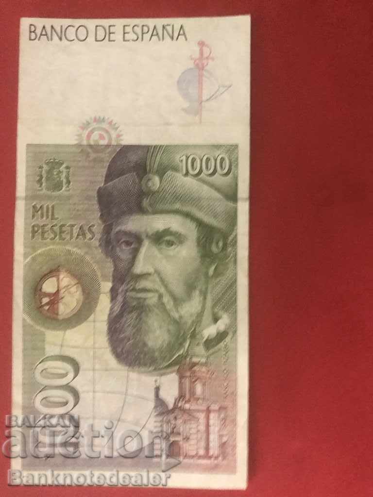 Spain 1000 Pesetas 1992 Pick 163 Ref 6940 with price 18.00 BGN | € 9.20 Spain 1000 Pesetas 1992 Pick 163 Ref 6940 with price 18.00 BGN | € 9.20