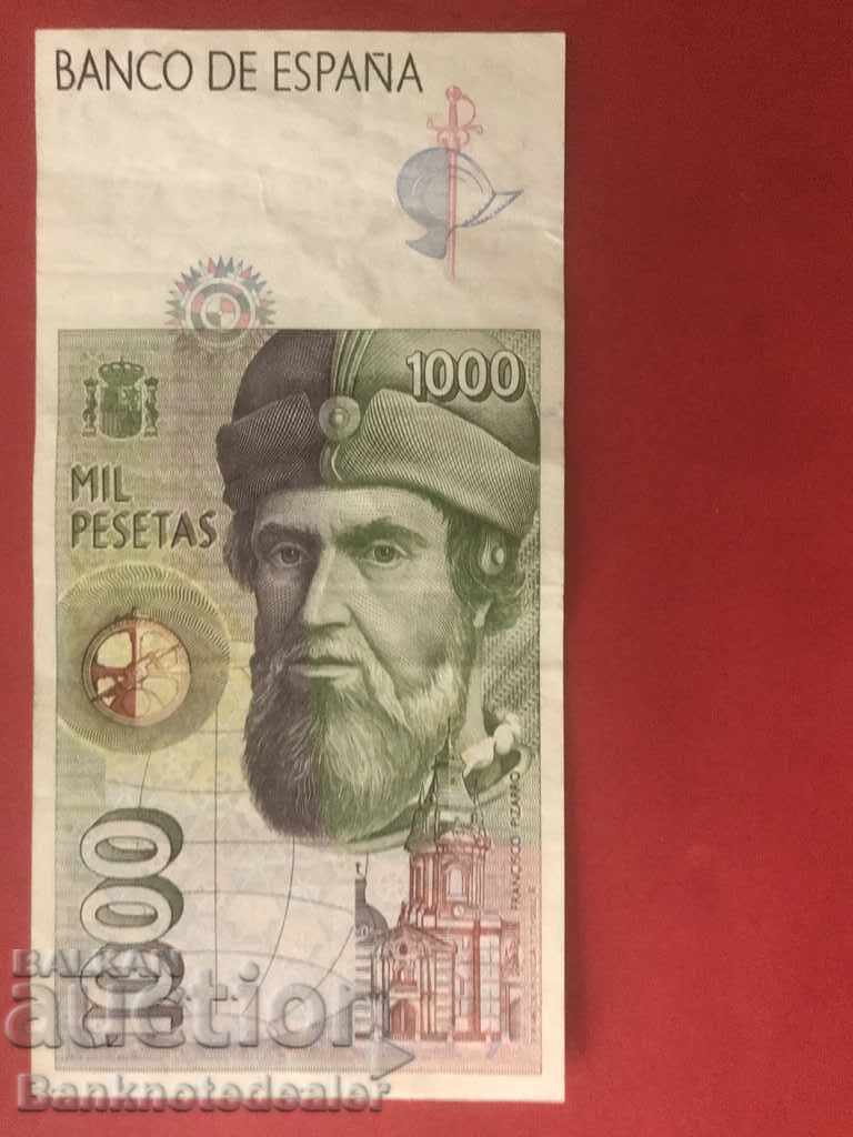 Spain 1000 Pesetas 1992 Pick 163 Ref 4725 with price 18.00 BGN | € 9.20 Spain 1000 Pesetas 1992 Pick 163 Ref 4725 with price 18.00 BGN | € 9.20