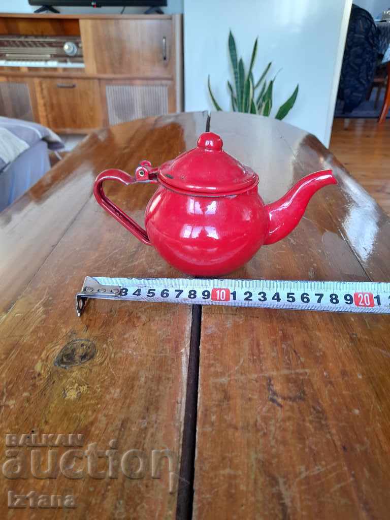 Auction Old enamel teapot Auction Old enamel teapot