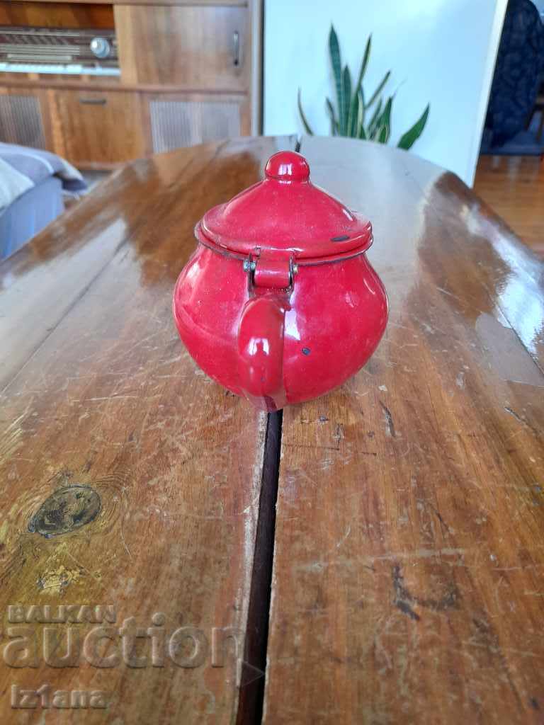 Delivery of Old enamel teapot Delivery of Old enamel teapot