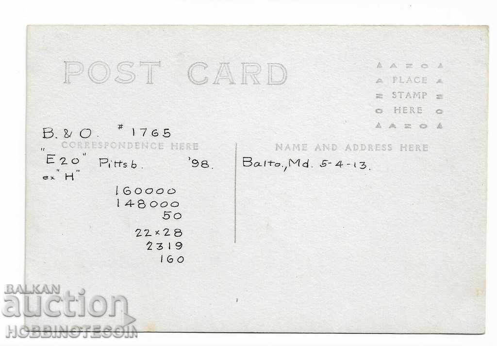 USA - LOCOMOTIVE Baltimore & Ohio locomotive 1765 1930 1940 with price 12.99 BGN | € 6.64