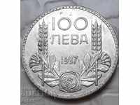 100 лева 1937 г. Борис III.  И-1
