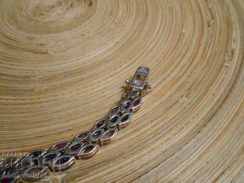 Attractive SILVER BRACELET, RUBBER CORUND SAPPHIRE - 5 Attractive SILVER BRACELET, RUBBER CORUND SAPPHIRE - 5