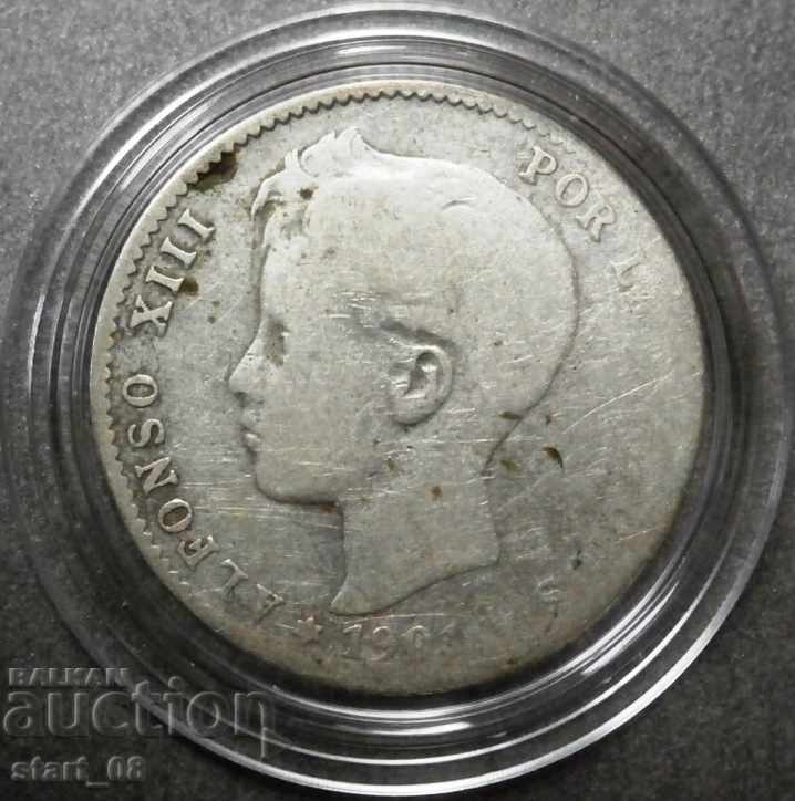 Spania 1 peseta 1901