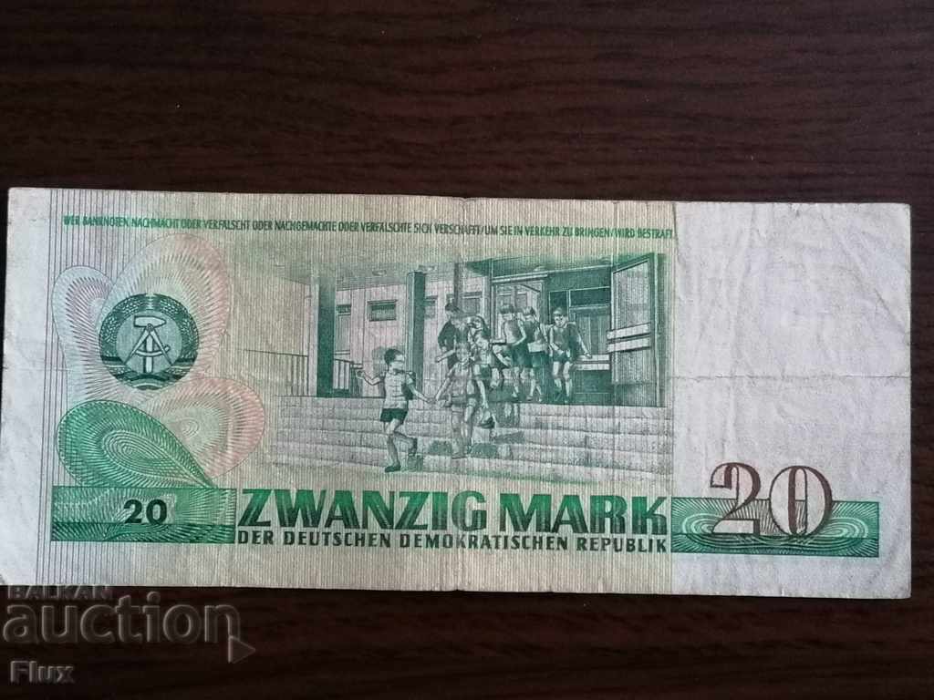 Delivery of Banknote - Germany - 20 stamps 1975 Delivery of Banknote - Germany - 20 stamps 1975