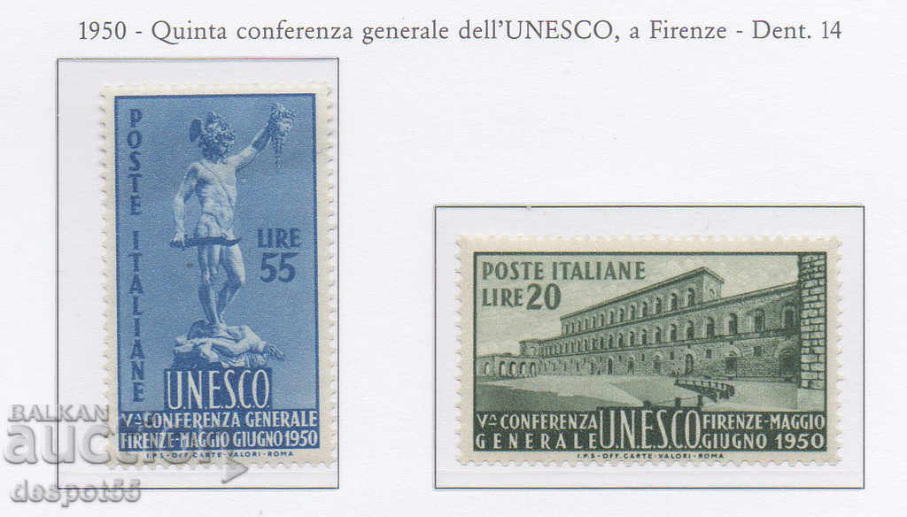 1950. Реп. Италия. 5-та Генерална конференция на ЮНЕСКО.