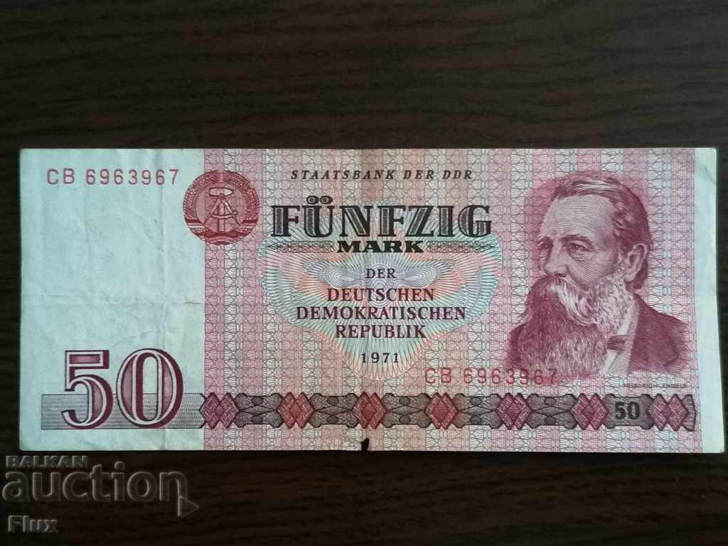 Τραπεζογραμμάτιο - Γερμανία - 50 γραμματόσημα 1975
