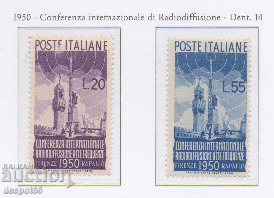 1950. Italia. Conferință internațională de radio cu unde scurte.