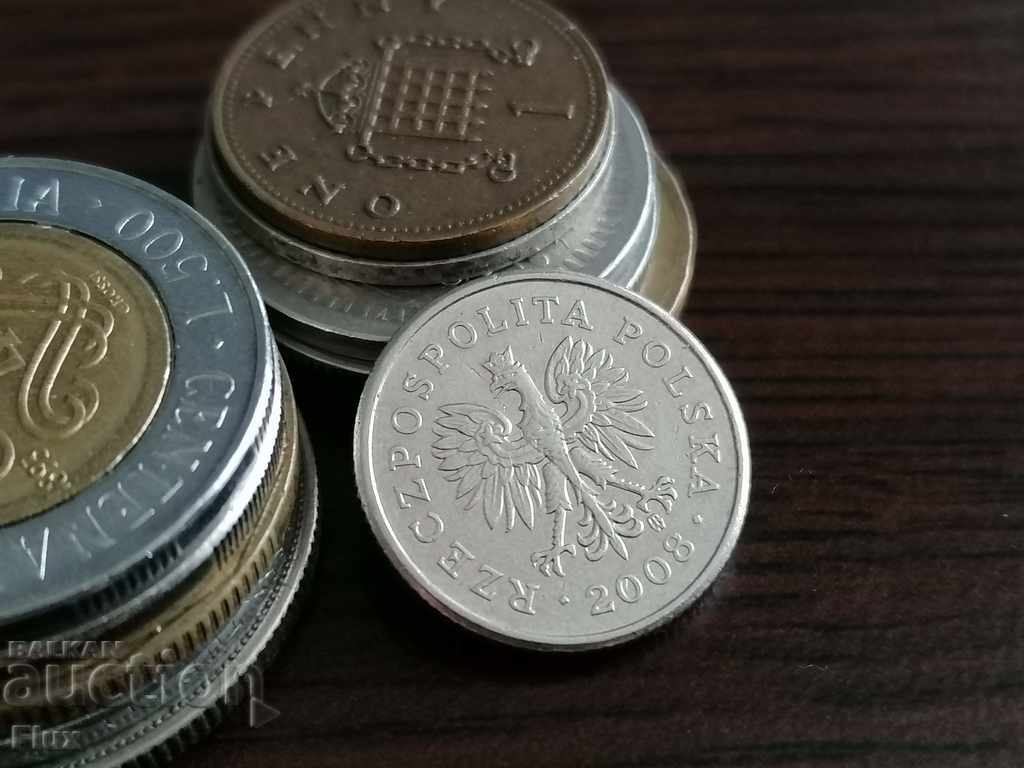 Coin - Poland - 10 groschen 2008 with price 1.15 BGN | € 0.59