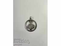 Silver plated medallion / pendant №1638