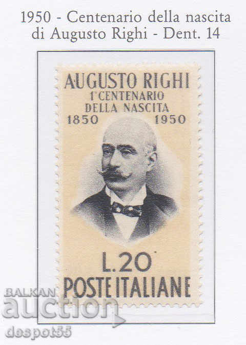 1950. Република Италия. 100-годишнина от рождението на Риги.