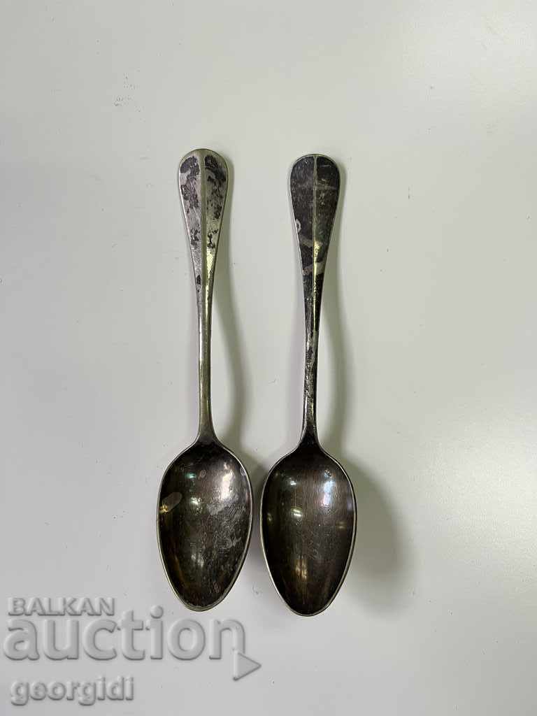 Old silver-plated tea spoons №1649