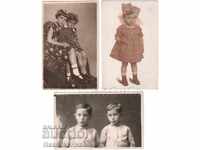 LOT 3x FOTOGRAFII VECHI CU COPII MICI DIMENSIUNE ≈ 14 x 9 cm A940