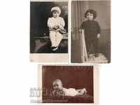 LOT 3x OLD PHOTOS OF SMALL CHILDREN SIZE ≈ 14 x 9 cm A942