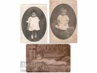 LOT 3x OLD PHOTOS OF SMALL CHILDREN SIZE ≈ 14 x 9 cm A945