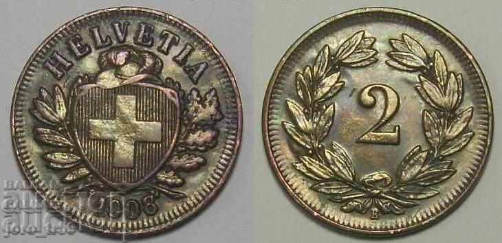 Switzerland 2 rappen /Rappen/ 1908
