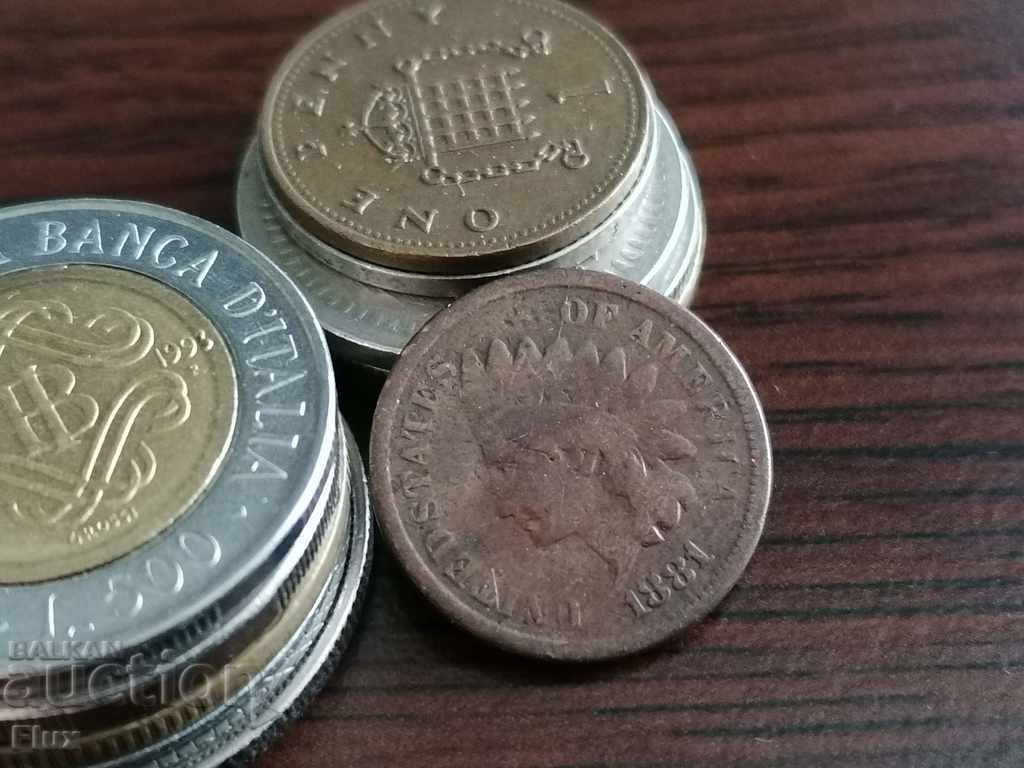 Coin - US - 1 cent 1881 with price 20.00 BGN | € 10.23