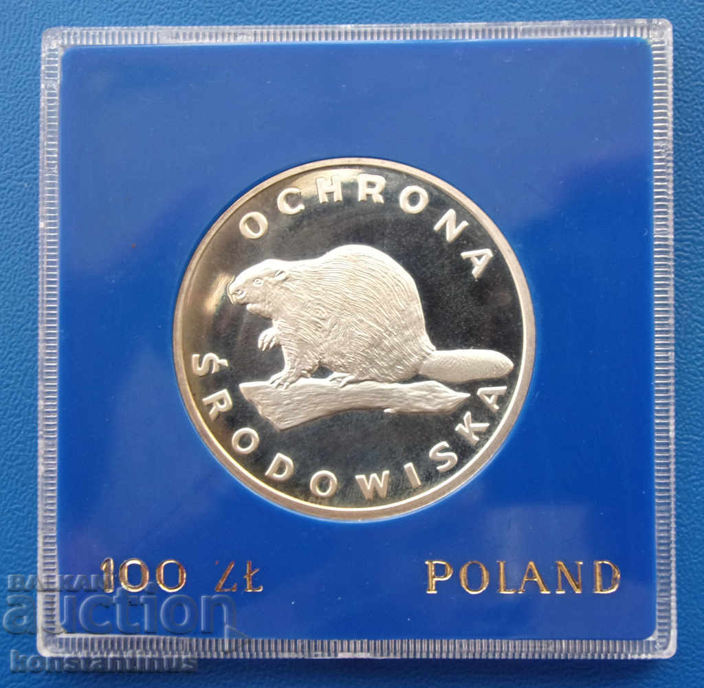 Полша 100  Злоти  1978 PROOF UNC Very Rare