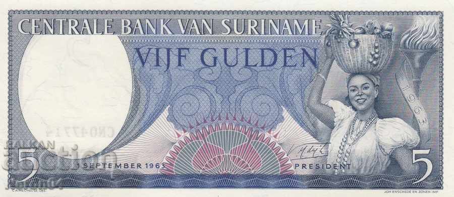 5 guilders 1963, Suriname