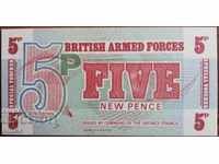 British Army 5 pence New UNC
