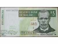 Malawi 5 kvacha 2005 UNC nou