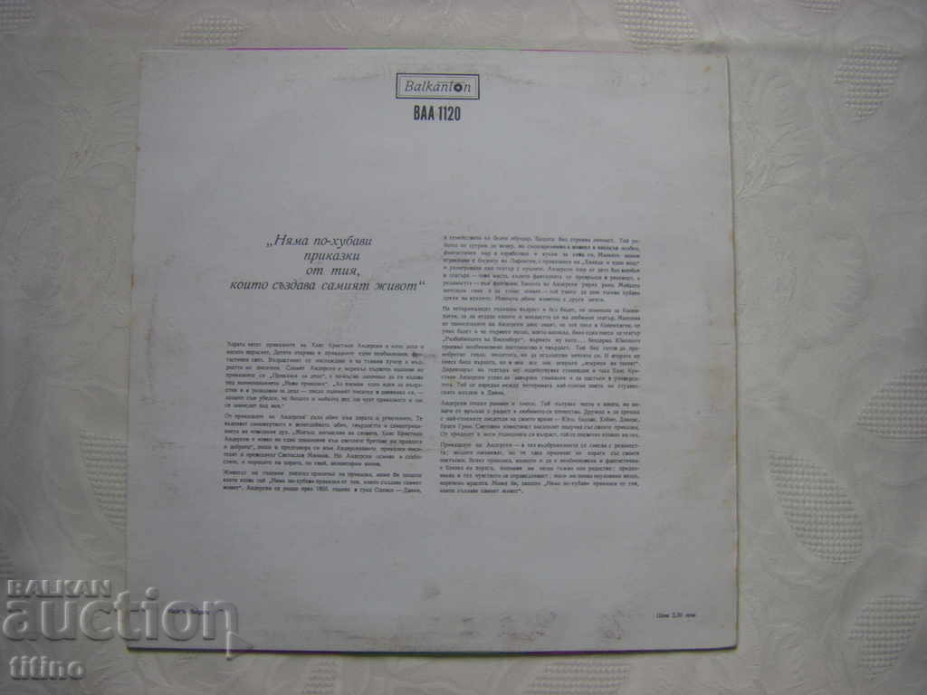 Delivery of BAA 1120 - Andersen's Tales