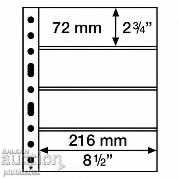 Grande-4C transparent sheets - four banknotes 216x72 mm/5 pcs/