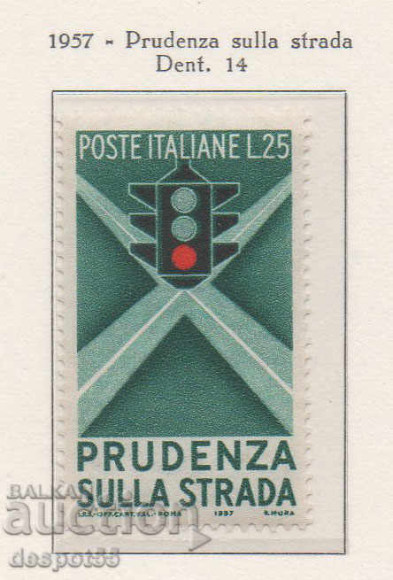 1957. Italy. Road safety campaign