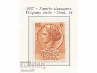 1957. Italia. Moneda din Siracuza.