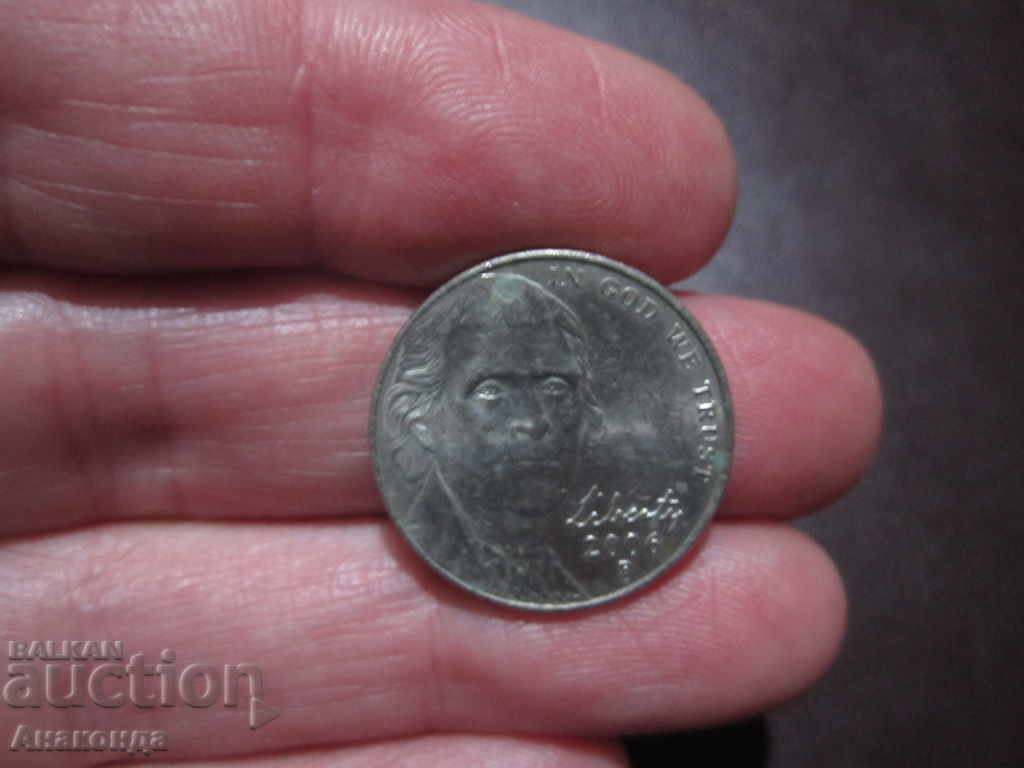 2006 год САЩ - 5 цента буква - P